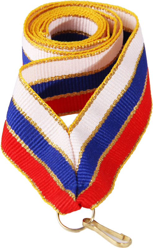 Лента (шир.22 мм) V2-W/BL/RD-GOLD Лента (шир.22 мм) V2-W/BL/RD-GOLD