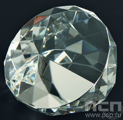 Награда хрустальная С008 7см футляр в комплекте 