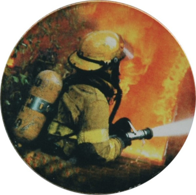 Жетон цветной Пожарник (д.50) С14