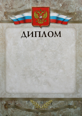 Диплом Российская геральдика Д-3 (с тиснением)