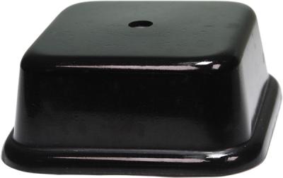 Цоколь пластиковый черный под мрамор 62х62х20 МРЧ6220