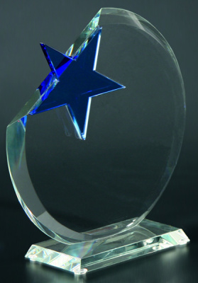 Награда стеклянная G028(сувенир) 180х175х10 в комплекте коробка G028