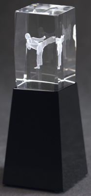  Награда хрустальная Каратэ CAC50180/KAR 50х50х180мм 