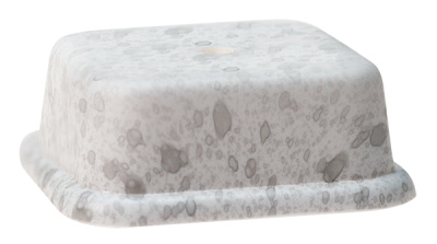 Цоколь пластиковый белый под мрамор 62х62х20 МР6220