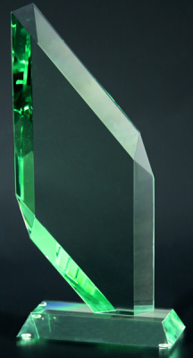  Награда стеклянная (сувенир)  G026 270х115мм футляр в комплекте6