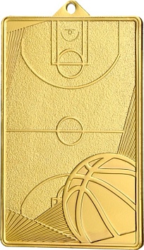 Медаль баскетбол MMC7145/G 70*45 G-2мм	