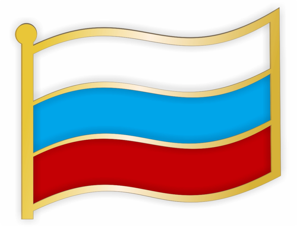 Значок "Россия" R6-W/BL/R Значок "Россия" R6-W/BL/R