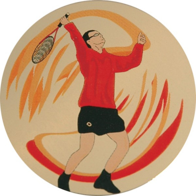 Жетон цветной Бадминтон (д.25) С2