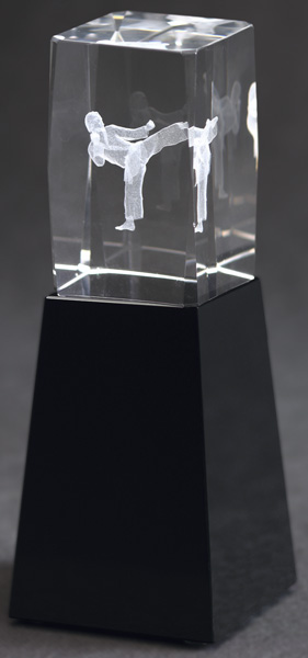  Награда хрустальная Каратэ CAC50180/KAR 50х50х180мм 