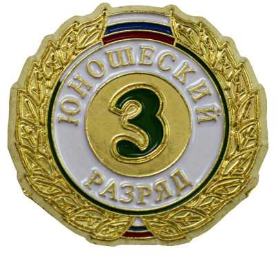 Значок III разряд юношеский ZRJ-III
