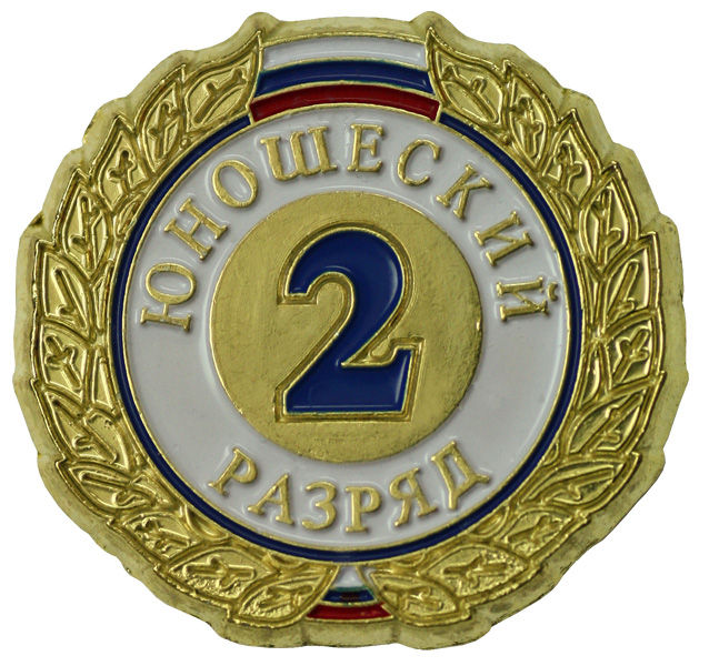 Значок II разряд юношеский ZRJ-II